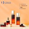 Conjunto de Tampa com Padrão Vertical Branco Suprimento de Mancha de Garrafa Conjunto Cosmético para Cuidados com a Pele Garrafa Essência Hidratante Garrafa