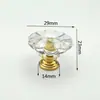 Manija de Tirador de Agujero Único para Puerta de Cajón de Gabinete de Hogar Europeo, Zapatero, Flor de Cristal Acrílico Transparente, Mango Redondo