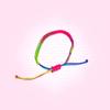 Colorida Cuerda Tejida a Mano Cuerda de la Suerte Pulsera Elástica de Nudo Plano Simple para Mujer Pulsera Colorida Mejor Amigo de Pareja Pulsera