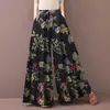Em estoque transfronteiriço 2023 Stand de Produtos Amazon Calça Estampada Amazon Cintura Elástica Casual Florido Feminino Largo
