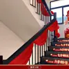 Set de Decoración para Celebración de Boda Flor Roja Grande, Guirnalda de Hortensias para Pasamanos de Escaleras, Suministros de Decoración para Villa Rural