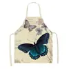 Delantal Estampado de Mariposas Europeo y Americano Transfronterizo Impermeable y a Prueba de Aceite Moda Personalizada Soporta Lotes de Una Pieza