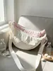 Bolsa de dumpling minimalista e fashion, estilo japonês e coreano, casual e versátil, com grande capacidade, adequada para carregar no ombro, sob o braço ou como bolsa transversal