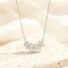 Colar de Flor Perolada Flor Exquisita para Mulheres Zircônia Microincrustada Simples Luxo Leve Pequeno Moderno Versátil Pingente Joia