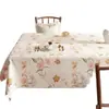 Mantel de Mesa con Flores Frescas Impermeable y a Prueba de Aceite 2026 Lujo Ligero Atmósfera de Alta Gama Lavable Rectangular Mantel de Mesa
