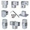 Conectores de Tubo Quadrado 20/25/30mm Junta de Tubo Quadrado de Liga de Alumínio Galvanizado Fixadores de Três Vias Grampos de Fixação de Aço Quadrado
