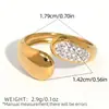 Anillos con un Toque de Lujo de Nicho, Empaque de Joyería Estilo Ins de Lujo Ligero, Joyería de Diseño con Circonita de Arcilla para Mujeres, Venta al por Mayor Transfronteriza de Verano