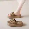 Sandalias de Suela Gruesa para Mujer para Usar en Verano, Nuevo Estilo de Moda 2026, Chanclas de Una Tira, que Aumentan la Altura, Casuales, Cómodas Sandalias de Playa