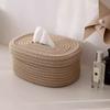 Caja de pañuelos creativa de estilo nórdico, caja de papel, caja de almacenamiento de servilletas ovalada simple de estilo japonés para el hogar, la sala de estar y el comedor.
