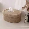 Caja de Pañuelos Estilo Nórdico Creativo Caja de Servilletas de Papel Simple Japonesa Ovalada Hogar Sala de Estar Mesa de Comedor Caja de Almacenamiento de Servilletas