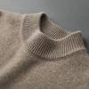 Suéter de cashmere de gola alta meia-calça de 7 pontas cor sólida masculino moda simples leve negócios suéter de base suéter de puxe