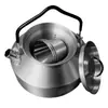 Conjunto de Chá de Aço Inoxidável 304 para Exterior Portátil de Viagem Conjunto para Preparo de Chá Conjunto para Beber Chá em Acampamento Conjunto para Preparo de Chá ao Redor do Fogareiro