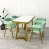 Celebridade da Internet Loja de Chá com Leite e Sobremesas Cadeira de Jantar Estilo Ins Assento de Parede para Restaurante Combinação de Mesa e Cadeira para Restaurante de Hambúrgueres Café