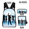 Amazon Transfronterizo Nuevo Mochila con Patrón de Danza de Sombras Mochila Reductora de Carga Set Bolso de Hombro Estuche para Lápices
