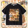 2026 Roupas para Cachorro Minha Faca e Escudo Camiseta de Algodão Puro Manga Curta Shiba Inu Pacote de Emoticons Abstratos Engraçados Tops para Crianças e Adolescentes 2