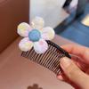 Artefacto para cabello roto de niños, peine para el cabello, peine de flores para niña pequeña, flequillo de niña famosa de Internet, tarjetas para terminar el cabello, peine para cabello roto, tocado