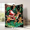 Nova Manta de Natal Retrô 2025 Manta de Flanela Amazon Manta de Feriado Transfronteiriça Papai Noel