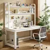 Escritorio de Computadora de Escritorio Escritorio para Estudio en Casa Combinación Integrada de Escritorio y Estantería Apartamento Pequeño con Tablero Perforado Escritorio de Aprendizaje Escritorio de Dormitorio/Oficina