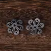 Cuentas Espaciadoras Base de Plata Sanqi Tibetano Madreselva DIY Wenwan Pulsera de Cuentas de Oración Budista Pulsera Accesorios Retro Accesorios de Base de Flor Hueca