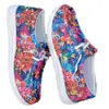 2025 Zapatos Deportivos Casuales de Moda para Mujer Temu Transfronterizos Estilo Europeo y Americano Nuevo con Estampado Floral, Corbata Delantera, Caña Baja, Tallas Grandes