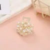 Pin de Celebridad de Internet con Borde de Perlas y Pedrería Pequeña, Pin de Tiburón Elegante y de Moda para la Parte Posterior de la Cabeza, Pasador Tocado, Pinza para Recoger Cola de Caballo Alta