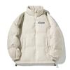 Carta Americana Estampada Cuello Alto Pu Cuero Algodón Ropa Exterior Invierno Nuevo Trendy Marca Cálido Algodón Ropa Exterior Acolchada Pan Ropa Exterior Q