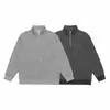 Ropa Vintage Yidao Otoño 2026 Nuevo Sudadera a Rayas Retro Americana con Media Cremallera y Cuello Alto para Hombre, Top Holgado y Casual