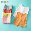 Chaleco de Gasa de Algodón Puro para Bebé Chaleco Delgado de Verano sin Mangas para Proteger el Vientre de Niños y Niñas Camiseta Base para Portabebés