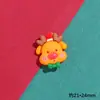 Accesorios Navideños de Resina Transfronterizos para Manualidades, Funda de Teléfono, Imán para Refrigerador, Broche, Piezas de Decoración para Accesorios del Cabello
