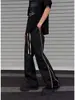 Calça de Moletom Pesada da Moda Masculina Outono Cordão Caimento Reto Solta Perna Larga Comprimento no Chão Estilo Japonês Preguiçoso