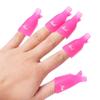 Conjunto de Clips Removedores de Esmalte 10 Cores Transfronteiriço Conjunto Removedor de Esmalte Capas para Dedos 10 Sacos Opp