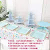 Decoración de Cumpleaños Adornos para Mesa de Postres Exhibidor de Boda Estante de Exhibición Desechable de Tres Niveles Soporte para Pasteles Rejilla para Pasteles