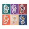 Hermoso Día Tinta Blanca Paquete de Pegatinas para Mascotas Serie Pintura de Flores Flotantes 15 Temática Floral Paisajes Hechos a Mano 6 Estilos
