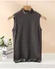Nuevo Top Térmico de Media Altura para Mujer Otoño e Invierno, Camiseta Interior sin Mangas, Corte Ajustado, Chaleco de Hombros Anchos Forrado de Felpa