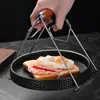 Acero Inoxidable 304 Palisandro Pinza Antiescaldado Pinza para Tazones y Platos Caseros Levantador de Platos Multifuncional de Cocina Pinza para Cazuela Plato al Vapor
