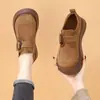 Zapatos Birkenstock de Suela Gruesa para Mujer 2026 Otoño Nuevos Mocasines de Gamuza Simples Casuales Versátiles Antideslizantes para Mujeres Pequeñas