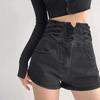 Shorts de Mezclilla Elásticos Talla Grande de Corte A para Mujer Verano 2023 Nuevos de Cintura Alta Adelgazantes Rectos Modernos Hot Pants para Hombres Pequeños