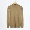 Suéter de malha de gola alta para primavera, outono e inverno para homens, camiseta básica de inverno preta, jaqueta top da moda espessa para homens