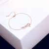 Coreia do Sul elegante laço ajustável moderno TikTok Diamante embutido celebridade da internet nicho design pulseira anel Dongdaemun pulseira