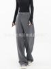 Pantalones Asimétricos Europeos y Americanos de Exportación Transfronteriza para Mujer, Botones Asimétricos en Capas, Pantalones Anchos Holgados