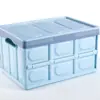 Caja de Almacenamiento Plegable Multifuncional para Camping al Aire Libre Caja de Acabado con Tapa de Madera para Coche Caja de Almacenamiento para Snacks y Juguetes de Sala de Estar