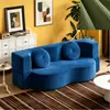 Sofá de Tecido Estilo Vintage Compactado a Vácuo para Sala de Estar, Dobrável e Lavável, Dupla Finalidade para Duas ou Três Pessoas, Sofá-Cama