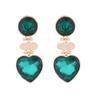 Nuevo Transfronterizo Exagerado Redondo Amor Aretes Multicapa Retro Estilo Corte Aretes de Diamantes Aretes de Moda Personalizados para Mujeres