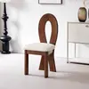 Mesa y Sillas de Comedor Vintage Estilo Francés, Sillas de Comedor de Madera Maciza, Taburetes Domésticos, Sillas con Respaldo, Llavero Estilo Nórdico de Mediados de Siglo Silla Sirena