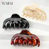 Grampo de Cabelo Wjia Estilo Francês de Acetato Espesso de Alta Qualidade para Mulheres, Grampo Grande para Coques na Parte de Trás da Cabeça, Presilha Tubarão