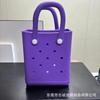 Celebridad de Internet Misma Calidad EVA Bolso de Moda para Mujer Todo Fósforo Bolso con Agujeros con Correa para el Hombro Mini Bolso de Gelatina Cesta para Teléfono Móvil