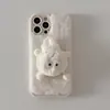 Adecuado para iPhone 15 Pro Max Felpa Funda para Teléfono Móvil Muñeca Muñeca DIY Manzana 14 Dibujos Animados Linda Funda para Teléfono Móvil
