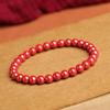 Pulsera de cinabrio de alto contenido para hombre y mujer pulsera de arena de emperador artículos genuinos naturales para mujer círculo de cuentas de transferencia de mineral en bruto año de nacimiento