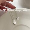 Corea del Sur Diseño Nicho Joyería Plata Brillante Plata Esterlina S925 Collar Diamante Inglés Sentido Simple Avanzado Uso Apilado Estilo Ins