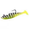Isca de Pesca Revestida de Chumbo Transfronteiriça 6cm 5.6g Minhoca Macia Anzol com Cabeça de Chumbo Isca com Cauda Enrolada e Lantejoula Giratória